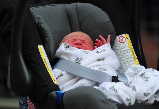 Première photo  du  Royal Baby  ...  quittant l'hôpital  !