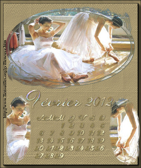 Quelques calendriers "février" de ... mon Amie Ginette !