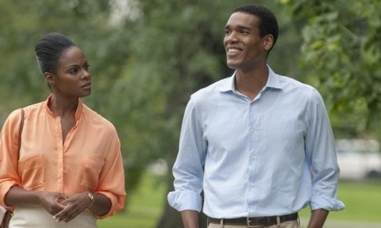 Première photo du film ...  jeune couple Obama !