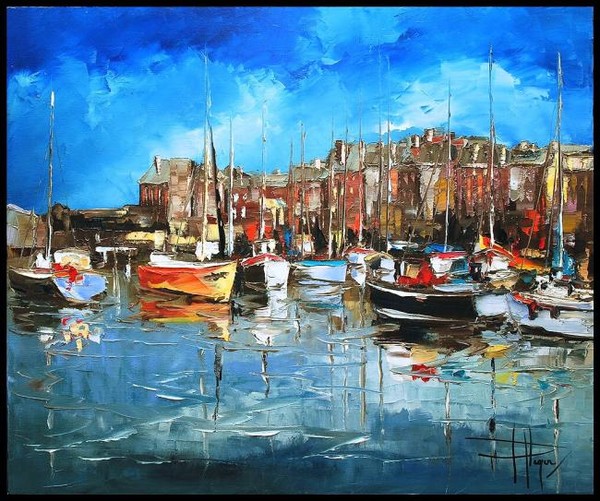 Le port de St Malo   ...   peint par Olivier Pfleger !