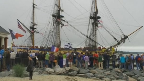 La réplique de l'Hermione est arrivée à Yorktown ...