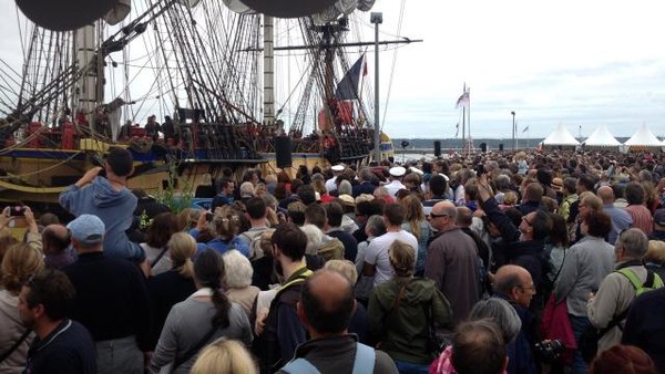 Hermione à Brest : La frégate de La Fayette à quai !