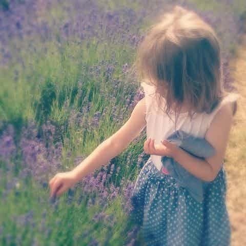 Une adorable petite princesse   ...  dans la lavande !