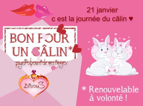 21 janvier   ...  C'est la journée des Câlins !