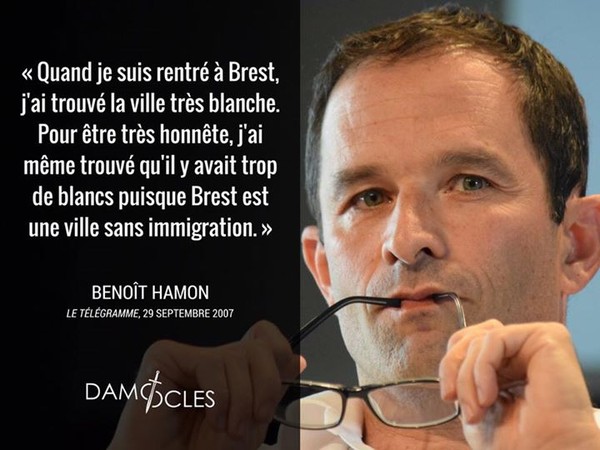 B. Hamon trouve qu'il y a trop de Blancs en Bretagne !