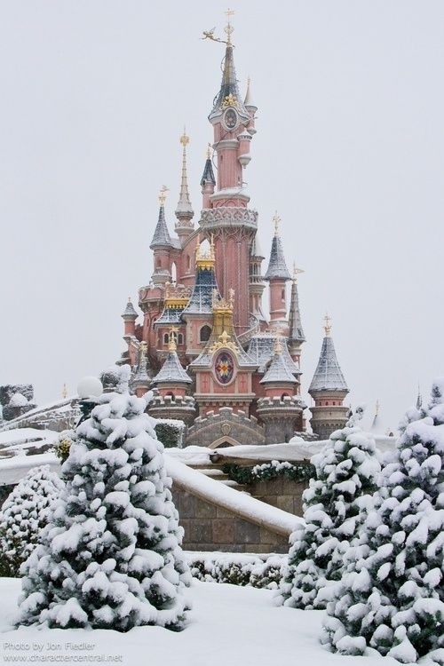 DISNEYLAND sous la Neige   !