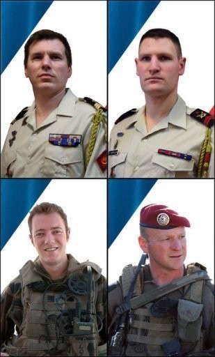 Hommage aux quatre soldats ... tués en Afghanistan !