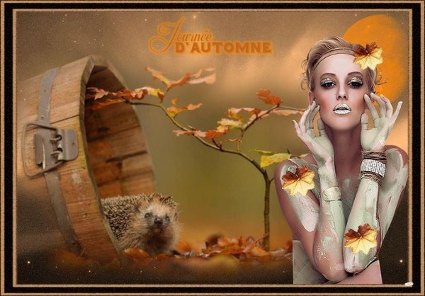 Jolie horloge d'automne   ...  merci à sa créatrice !