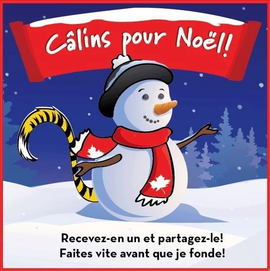 Voici les câlins de Noël   ...   pour petits et grands !