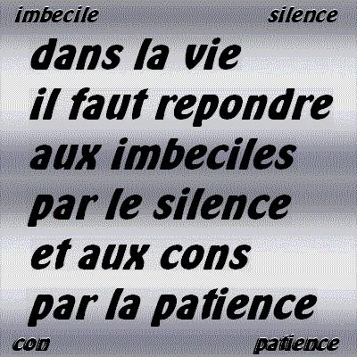 silence et patience ...