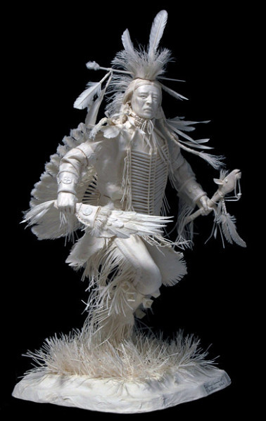 Sculptures de papier  ...   thème : les Amérindiens !