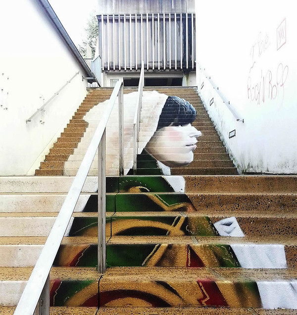 Street art dans le monde  ...  quelques beaux escaliers  !