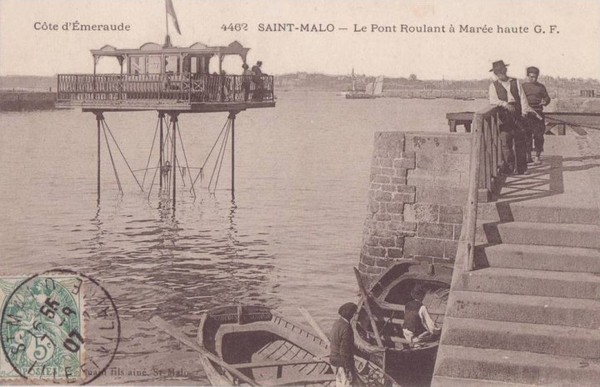 Saint Malo   ...  Gros plan sur le fameux "Pont roulant" !
