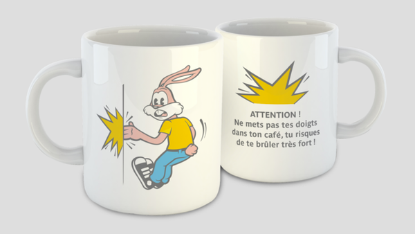 RATP : mugs à l’effigie du lapin qui se fait pincer ...