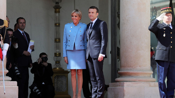 Brigitte et Emmanuel Macron à l'Élysée le 14 mai 2017 !