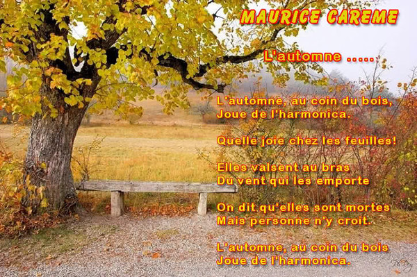 L'Automne    ...   de Maurice Carême  !