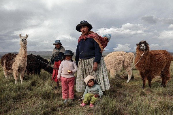 Famille de bergers, près de la Paz en Bolivie !