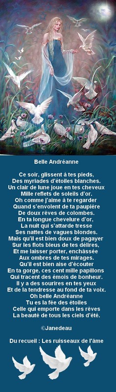 Belle Andréane   ...   joli poème de Janedeau !