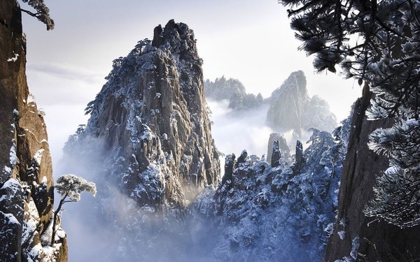 Chine : montagnes de Huangshan, province d'Anhui ...