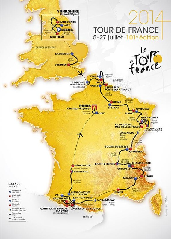 Tour de France 2014   ...   Itinéraire et l'étape du jour !