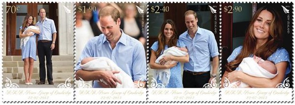 Nouvelle Zélande ... le Royal Baby a déjà son timbre !