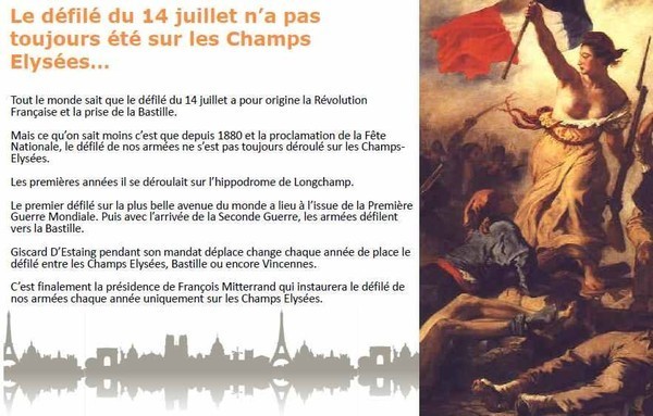 Anecdotes insolites sur Paris : A propos du 14 juillet !    