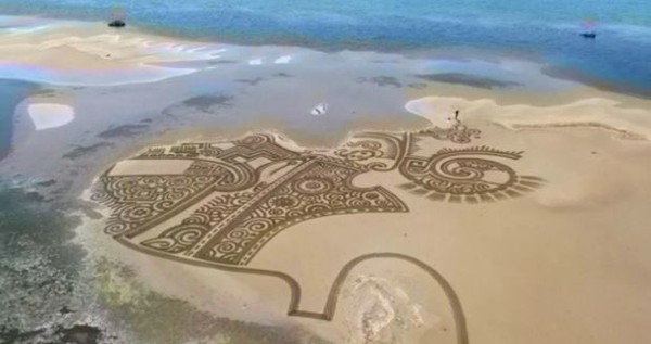 Croatie : du land art sur des bancs de sable  ... 