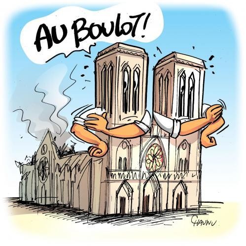 Notre-Dame de Paris hommage ... dessins de CHAUNU !