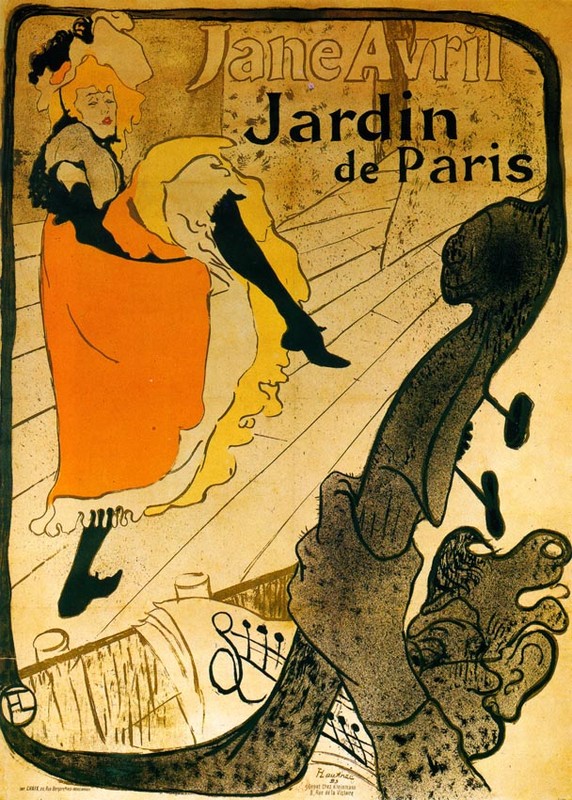 Jane Avril - affiche de Toulouse-Lautrec, 1893  !