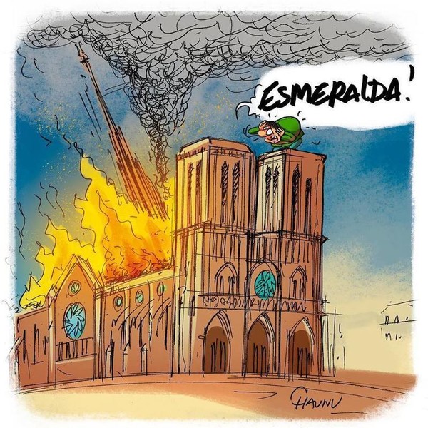 Notre-Dame de Paris hommage ... dessins de CHAUNU !