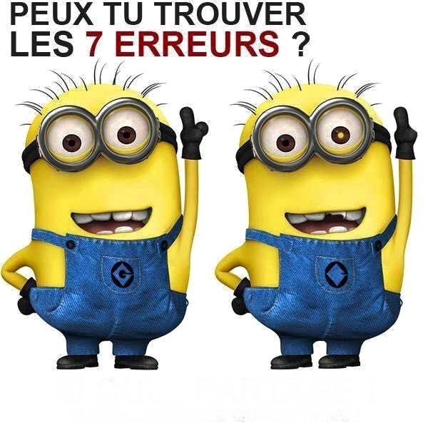 Les Minions   ...   vous proposent le "jeu des 7 erreurs"  !