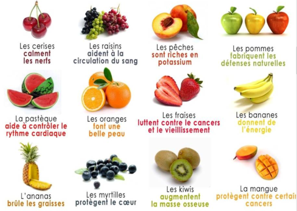 Les fruits sont bons pour notre santé   ...