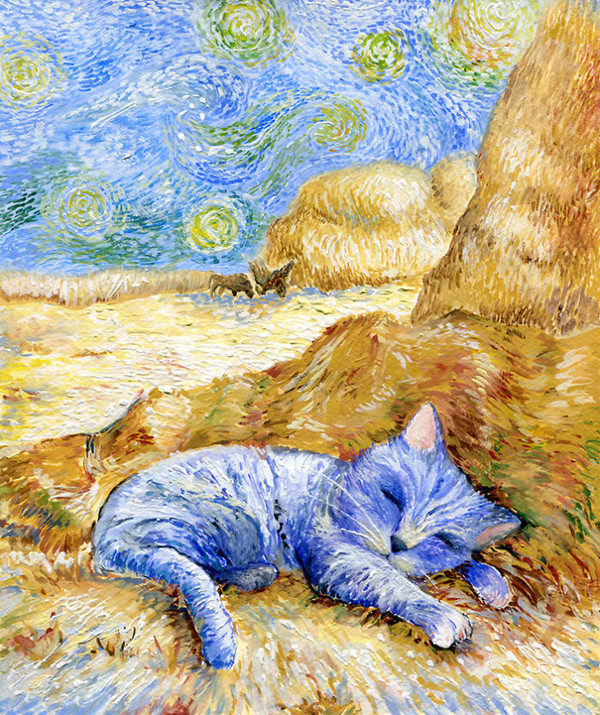 Peintures de chats, différents styles par Veselka Velinova !