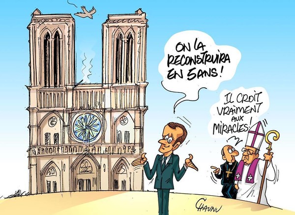 Notre-Dame de Paris hommage ... dessins de CHAUNU !